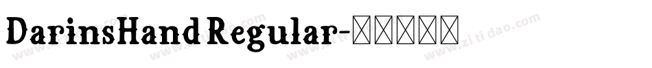 DarinsHand Regular字体转换